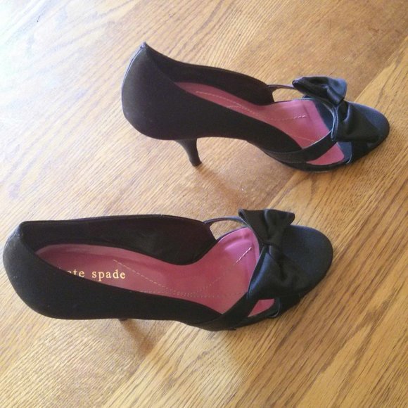 Kate Spade Satin Hera Open Toe Heels Size 8 - Picture 6 of 15